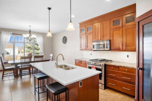 5939 Park Meadows Crescent, Olds, AB - Indoor Photo Showing Kitchen With Double Sink With Upgraded Kitchen