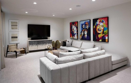 42 Setonridge Way Se, Calgary, AB - Indoor Photo Showing Living Room