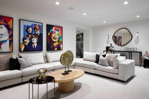42 Setonridge Way Se, Calgary, AB - Indoor Photo Showing Living Room