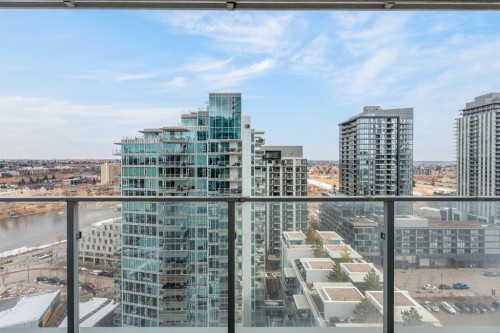1703-510 6 Avenue Se, Calgary, AB - Outdoor With Balcony With View