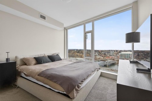 1703-510 6 Avenue Se, Calgary, AB - Indoor Photo Showing Bedroom