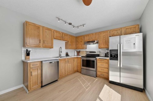 81 Queen Anne Close Se, Calgary, AB - Indoor Photo Showing Kitchen With Stainless Steel Kitchen
