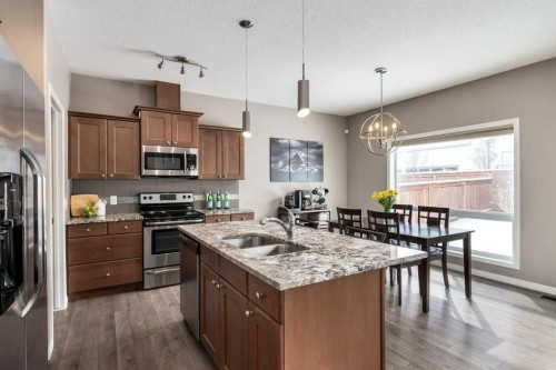 105 Wildrose Green, Strathmore, AB - Indoor Photo Showing Kitchen With Double Sink With Upgraded Kitchen