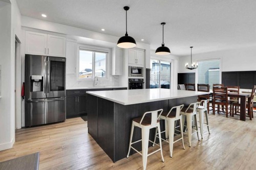 188 Brander Avenue, Langdon, AB - Indoor Photo Showing Kitchen With Upgraded Kitchen