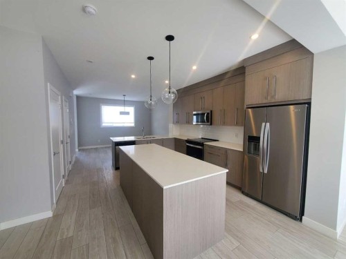 1045 West Lakeview Drive, Chestermere, AB - Indoor Photo Showing Kitchen With Stainless Steel Kitchen With Upgraded Kitchen
