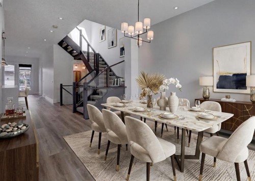 3422 5 Avenue Nw, Calgary, AB - Indoor Photo Showing Dining Room