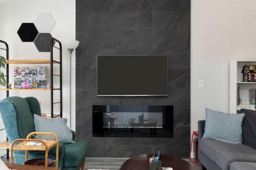 48 Cedargrove Road Sw, Calgary, AB - Indoor With Fireplace