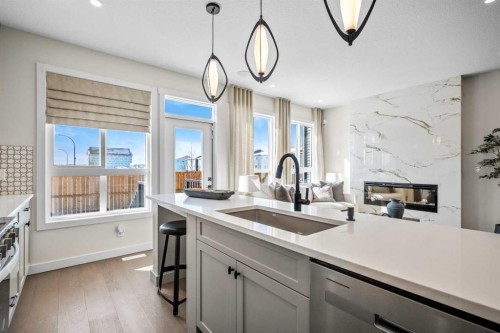 203 Huxland Path Ne, Calgary, AB - Indoor Photo Showing Kitchen