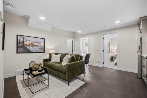 203 Huxland Path Ne, Calgary, AB - Indoor Photo Showing Living Room