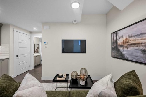 203 Huxland Path Ne, Calgary, AB - Indoor Photo Showing Living Room