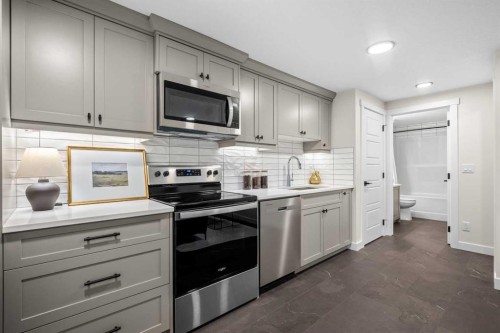 203 Huxland Path Ne, Calgary, AB - Indoor Photo Showing Kitchen With Upgraded Kitchen