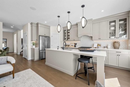 203 Huxland Path Ne, Calgary, AB - Indoor Photo Showing Kitchen With Upgraded Kitchen