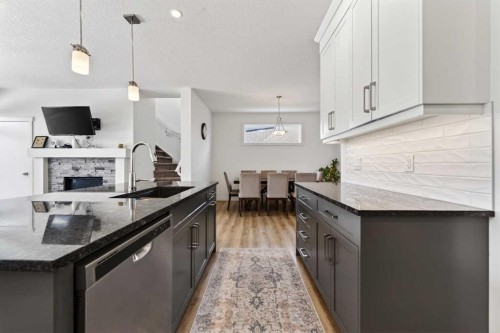 83 Seton Heath Se, Calgary, AB - Indoor Photo Showing Kitchen With Upgraded Kitchen
