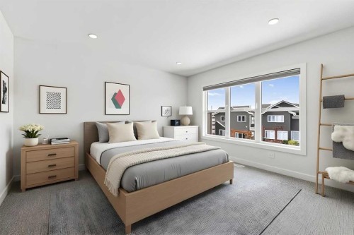 83 Seton Heath Se, Calgary, AB - Indoor Photo Showing Bedroom