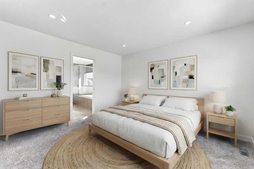 83 Seton Heath Se, Calgary, AB - Indoor Photo Showing Bedroom