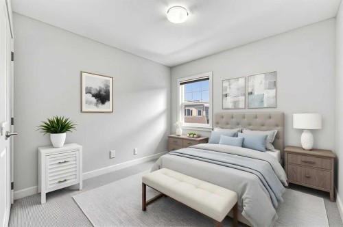 83 Seton Heath Se, Calgary, AB - Indoor Photo Showing Bedroom
