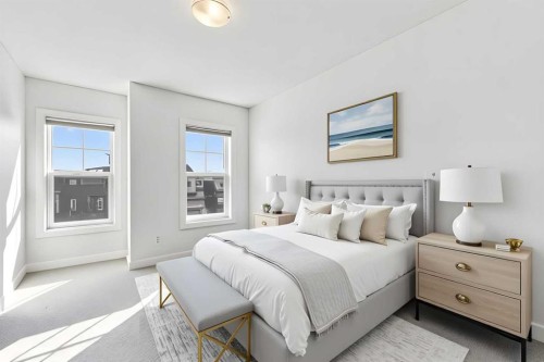 83 Seton Heath Se, Calgary, AB - Indoor Photo Showing Bedroom