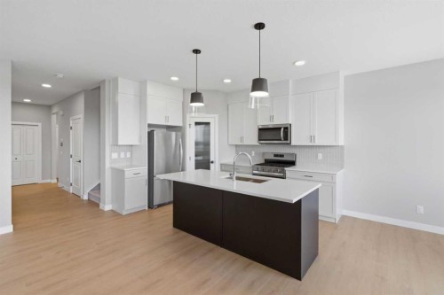 139 Belvedere Crescent Se, Calgary, AB - Indoor Photo Showing Kitchen With Upgraded Kitchen