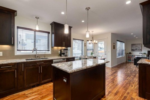 168 West Creek Pond, Chestermere, AB - Indoor Photo Showing Kitchen With Upgraded Kitchen
