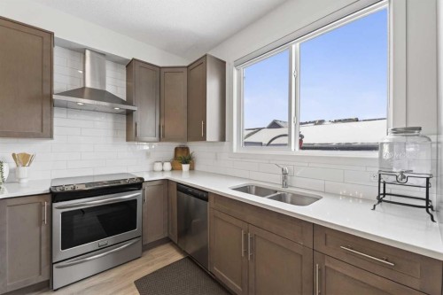 29 Carringvue Way Nw, Calgary, AB - Indoor Photo Showing Kitchen With Stainless Steel Kitchen With Double Sink