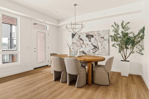 615 Sovereign Common Sw, Calgary, AB - Indoor Photo Showing Dining Room