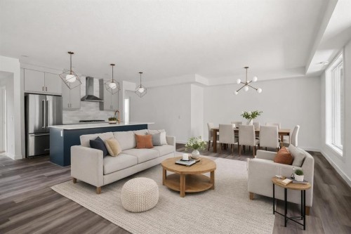 605 Sovereign Common Sw, Calgary, AB - Indoor Photo Showing Living Room