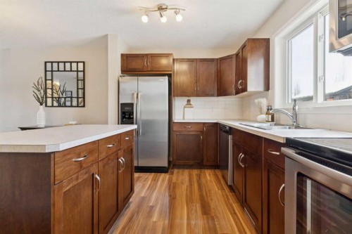 63 Walden Drive Se, Calgary, AB - Indoor Photo Showing Kitchen With Double Sink
