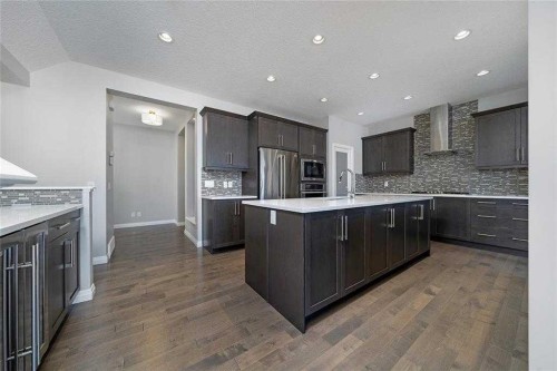 124 Auburn Meadows Crescent Se, Calgary, AB - Indoor Photo Showing Kitchen With Upgraded Kitchen