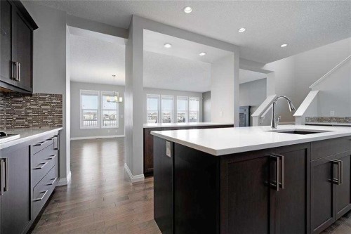 124 Auburn Meadows Crescent Se, Calgary, AB - Indoor Photo Showing Kitchen With Upgraded Kitchen