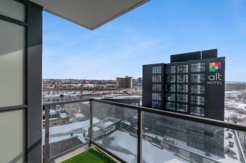 1003-550 Riverfront Avenue Se, Calgary, AB - Outdoor With Balcony With View With Exterior