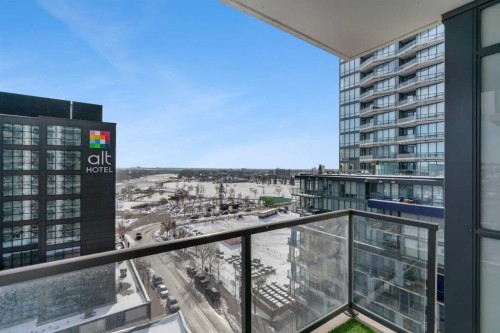 1003-550 Riverfront Avenue Se, Calgary, AB - Outdoor With Balcony With Exterior