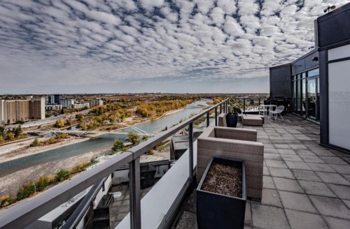 1003-550 Riverfront Avenue Se, Calgary, AB - Outdoor With Balcony With View