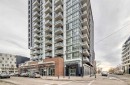 1003-550 Riverfront Avenue Se, Calgary, AB  - Outdoor With Balcony With Facade 
