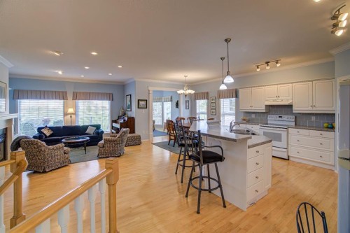 8 Link Spur, Claresholm, AB - Indoor With Fireplace