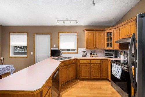 184 Sunmeadows Crescent Se, Calgary, AB - Indoor Photo Showing Kitchen With Double Sink