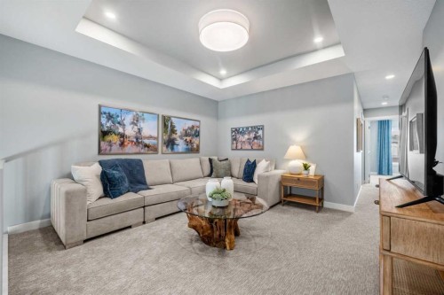 207 Huxland Path Ne, Calgary, AB - Indoor Photo Showing Living Room