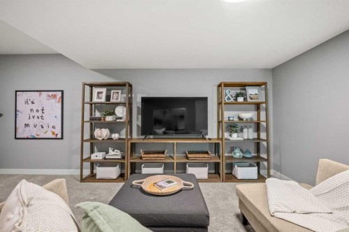 207 Huxland Path Ne, Calgary, AB - Indoor Photo Showing Living Room