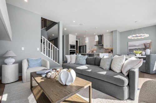 207 Huxland Path Ne, Calgary, AB - Indoor Photo Showing Living Room