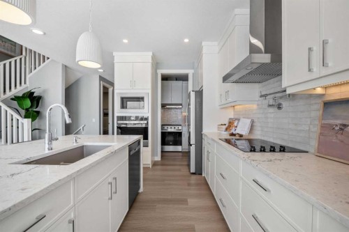 207 Huxland Path Ne, Calgary, AB - Indoor Photo Showing Kitchen With Upgraded Kitchen