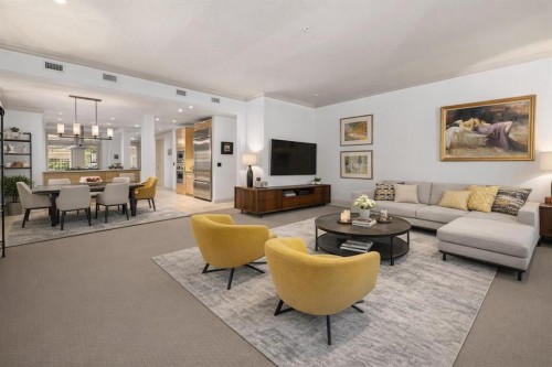 105-670 Princeton Way Sw, Calgary, AB - Indoor Photo Showing Living Room
