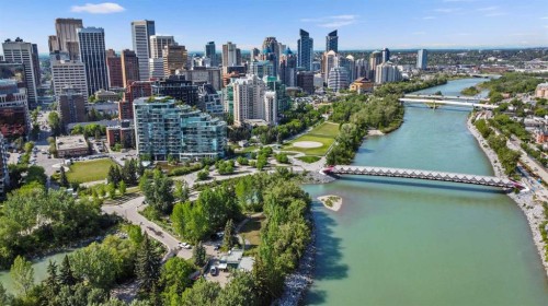105-670 Princeton Way Sw, Calgary, AB - Outdoor With Body Of Water With View