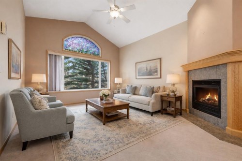 123 Kincora View Nw, Calgary, AB - Indoor Photo Showing Living Room With Fireplace