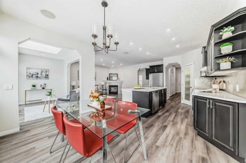 21 Panamount Row Nw, Calgary, AB - Indoor Photo Showing Kitchen With Upgraded Kitchen