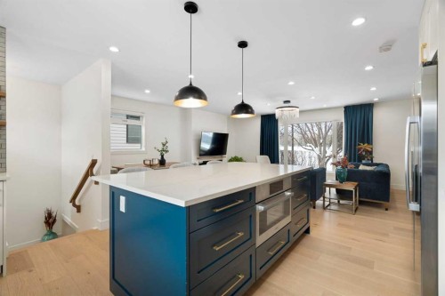 224 Silverview Way Nw, Calgary, AB - Indoor Photo Showing Kitchen With Upgraded Kitchen