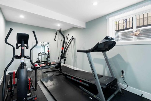 224 Silverview Way Nw, Calgary, AB - Indoor Photo Showing Gym Room