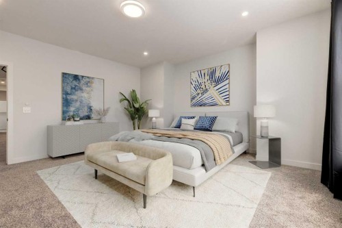 142 Cranbrook Park Se, Calgary, AB - Indoor Photo Showing Bedroom