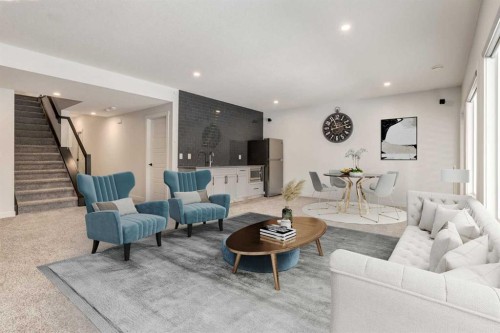 142 Cranbrook Park Se, Calgary, AB - Indoor Photo Showing Living Room
