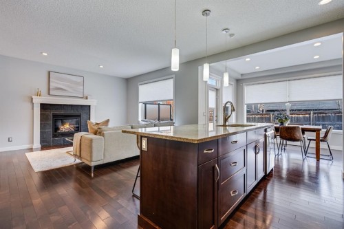 26 Auburn Glen Circle Se, Calgary, AB - Indoor With Fireplace