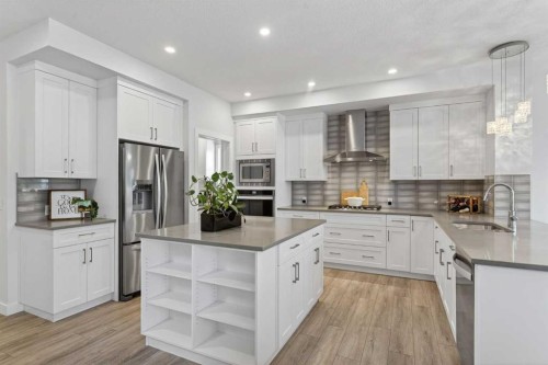 113 Sandpiper Bay, Chestermere, AB - Indoor Photo Showing Kitchen With Upgraded Kitchen