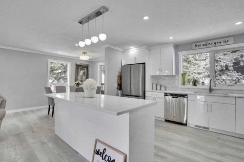 5036 Marshall Road Ne, Calgary, AB - Indoor Photo Showing Kitchen With Upgraded Kitchen